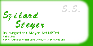 szilard steyer business card